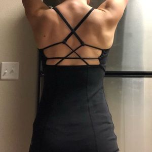 Lululemon Black crisscross tank